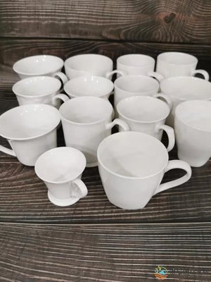 【現貨】唐山骨瓷45馬克杯 茶杯 咖啡杯 純白骨瓷 無底標 超低價-維尼創意家居