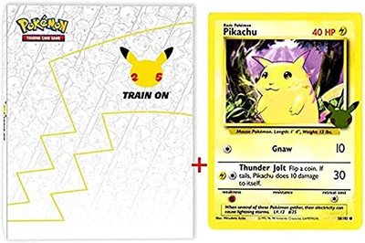 Pokemon 寶可夢25周年紀念大卡收藏冊送初代皮卡丘大卡限定卡冊PTCG美版
