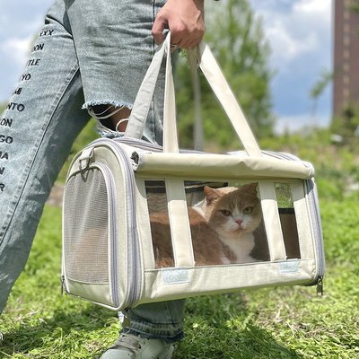 ostracod夏天透氣貓包外出便攜包手提斜挎寵物包貓咪大容量外帶包