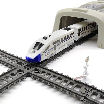玩具火車 電動高鐵火車玩具和諧號動車鐵軌模型超長小火車軌道車玩具男孩