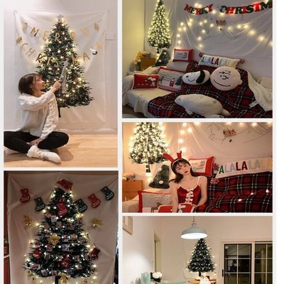 牆壁掛布 聖誕樹掛布 房間佈置 居家裝飾 聖誕 christmas 氣氛 ins風掛布聖誕掛布 牆壁裝飾 牆布壁布 掛毯-好鄰居百貨
