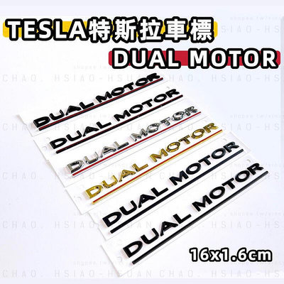 台灣現貨TESLA 特斯拉 專用車標 DUAL MOTOR 尾標 後標 Model 3 Model 4等適用 三色可選
