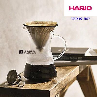 【TDTC 咖啡館】HARIO V60 白金洗鍊金屬濾杯咖啡壺組 / 濾滴壺組 - VPD-02HSV (700ml)