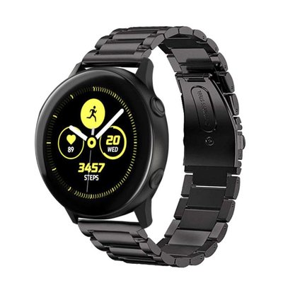 老匠人手錶配件A適配佳明Garmin Active智能手錶Actives三珠不銹鋼商務錶帶透氣女