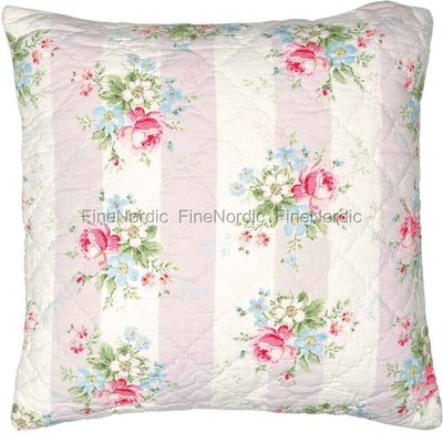 GreenGate Quilted Cushion Cover Marie Pale Pink 50 x 50 cm