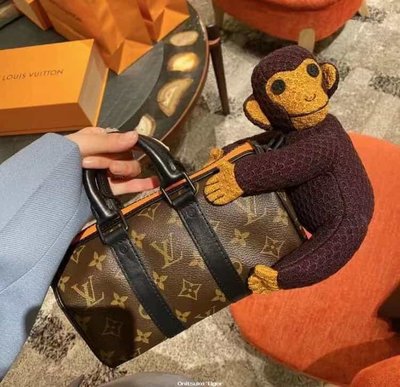 二手Louis Vuitton LV Keepall XS 猴子玩偶手提包 M80118