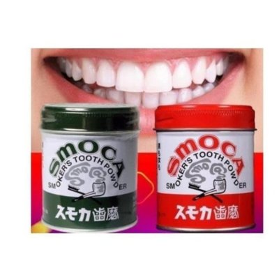 【崎炫屋】日本斯摩卡 SMOCA牙膏粉 洗牙粉 155g/罐 去煙漬茶漬 綠色綠茶味 牙斑淨
