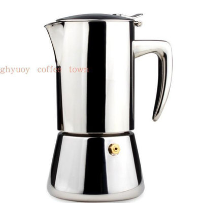 【現貨】限時摩卡咖啡壺家用304不鏽鋼咖啡意式特濃摩卡壺可配電磁爐品質