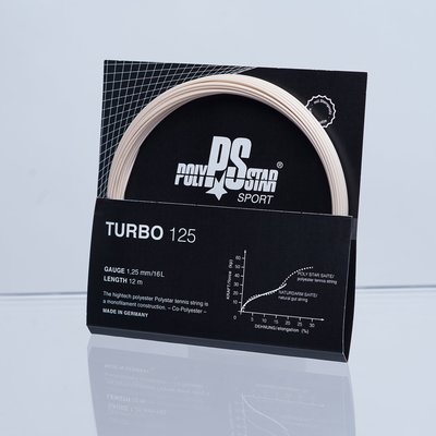 【威盛國際】 POLYSTAR 網球線 Turbo 16L 鋸齒硬線 / 德國製 超咬球