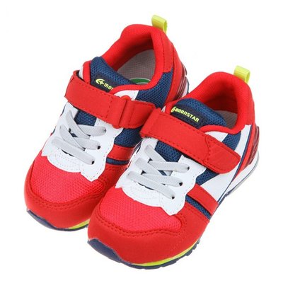 童鞋(15~19公分)Moonstar日本Hi系列紅黑色兒童機能運動鞋I2R1S2A