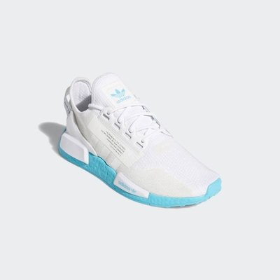 Adidas nmd r1 white cheap cyan