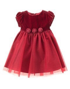 (((每件1690))) 全新 ~ 美國 GYMBOREE 紅色玫瑰花 絲絨 紗裙禮服 (9yrs)
