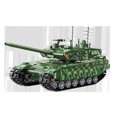 玩具 啟蒙積木軍事系列99A主戰坦克模型擺件拼裝男孩23014