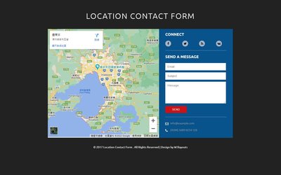 LOCATION CONTACT FORM 響應式網頁模板、HTML5+CSS3、網頁特效 #09041