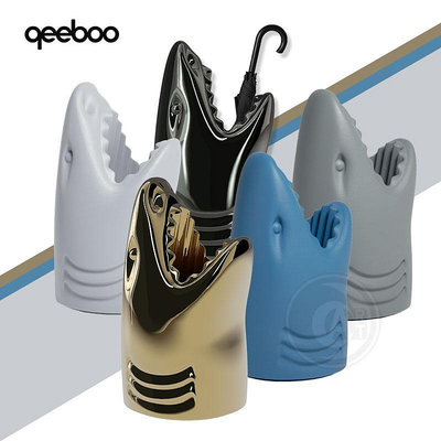 『ART小舖』Qeeboo奇寶兔義大利 鯊魚造型傘桶 基本/金屬款 7色 收納桶 單入