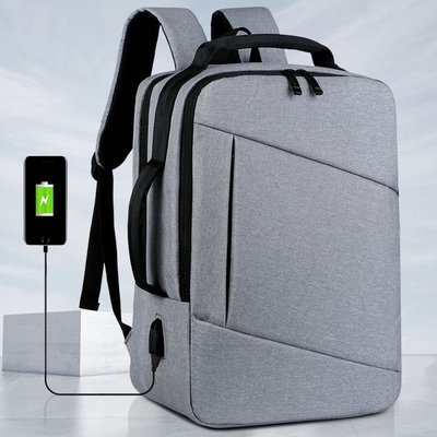 usb充電男士牛津雙肩包 時尚減負手提15.6寸電腦背包書包