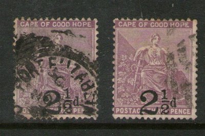 【雲品一】南非South Africa Cape of good hope 1891 Sc 55,55a FU 庫號#BF506 66979