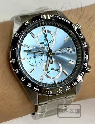 【威哥本舖】日本SEIKO全新原廠貨【附原廠盒】SBTR029 三眼計時鋼帶錶