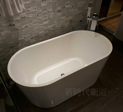 [新時代衛浴] 130cm一體成型獨立浴缸，薄邊內缸空間大，極簡款式，另有100~140cm多種尺寸XYK109