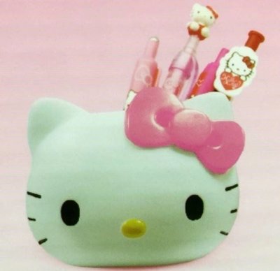 Hello Kitty 臉型 筆筒 置物架 KT
