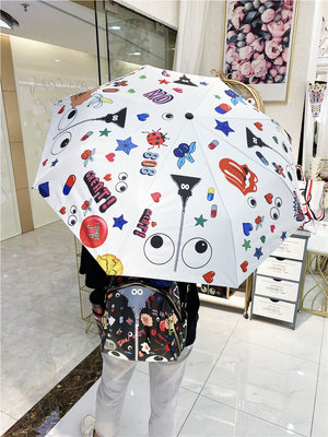 正品EYE THEME ☂雨傘/雨具 自動雨傘自動傘遮陽傘摺疊傘伸縮傘大傘面花俏系大眼 自動雨傘 A130