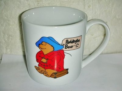 L皮商旋.(企業寶寶玩偶娃娃)全新少見Paddington Bear柏靈頓熊寶寶造型馬克杯2003年荷蘭銀行發行!
