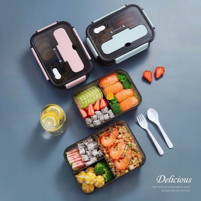 促銷 日式保溫飯盒學生三格日式便當盒女手提微波爐保鮮上班族餐盒可開發票