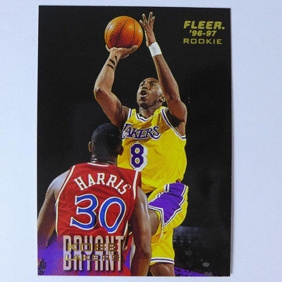 ~Kobe Bryant/小飛俠~名人堂/黑曼巴/柯比·布萊恩 1997年FLEER RC.NBA籃球新人卡 Rookie