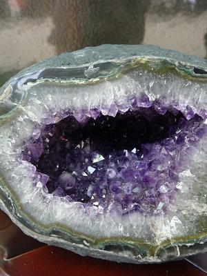 ~shalin-crysta~烏拉圭原礦皮紫水晶洞~5.8公斤(B)~嘴大吃四方~藏風聚氣~招財納祥~低價起標!