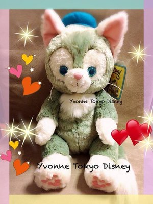 *Yvonne MJA* 東京迪士尼Disney 海洋樂園 限定正品達菲新朋友 Gelatoni 傑拉東尼 畫家貓Ｓ娃娃
