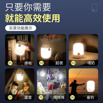 充電式LED燈泡節能戶外露營燈應急燈停電家用手提移動照明燈