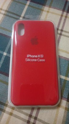 ✩Apple iphone XS 紅色 官方同款矽膠保護套