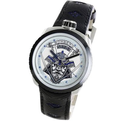 現貨 BOMBERG 炸彈錶 機械錶 手錶 45mm 瑞士製 BOLT-68 日本武士限量錶 藍武士 皮錶帶 男錶