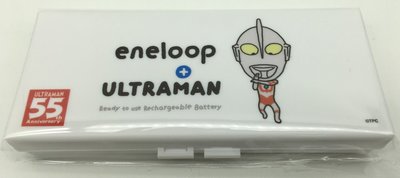 Panasonic eneloop ultraman 3號 4號 8顆 電池盒･超人力霸王(白色) 英雄款A•電池收納盒