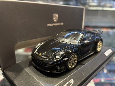 吉華科技@ 1/43 原廠 Porsche 911 (992) GT3 DEEP BLACK METALLIC