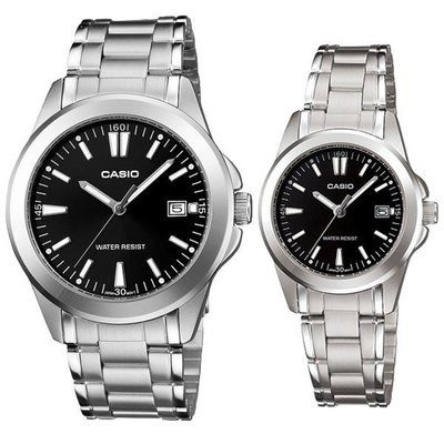 CASIO 手錶簡潔大方對錶MTP-1215A-1A2+LTP-1215A-1A2搭配獨立日期顯示 CASIO公司貨