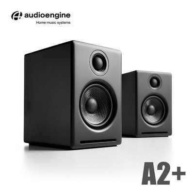 【風雅小舖】【Audioengine A2+ wireless主動式立體聲藍牙書架喇叭-黑色款】