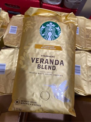 ?好市多代購? Starbucks Veranda Blend 黃金烘焙綜合咖啡豆 1.13公斤