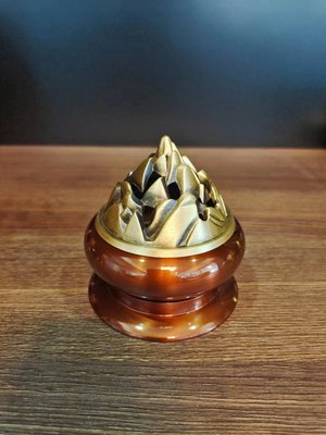 純銅黃銅擺件香爐可用于篆香博山香篆爐中式