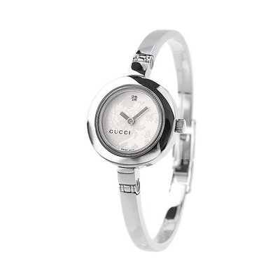 GUCCI YA105507 古馳 手錶 25.5mm 白色面盤 不鏽鋼錶帶 手環錶 女錶
