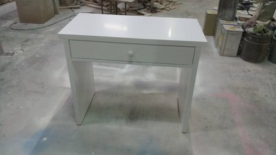 美生活館 家具訂製 客製化 簡單款 純白色 單抽 書桌 美甲桌 寫字桌 工作桌 不需靠牆 雙面有處理 也可修改尺寸顏色
