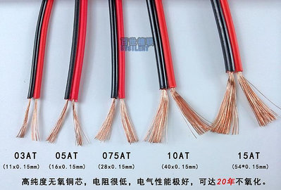 電源線純銅紅黑線平行線監控喇叭信號線RVB2芯0.5/1.0/1.5LED電源線延長線