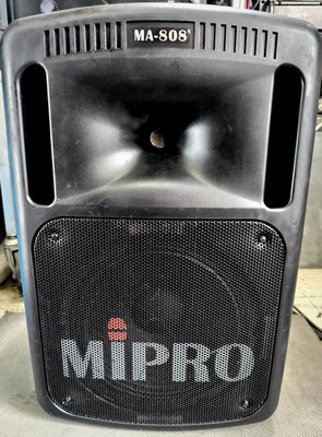 （二手）MIPRO MA-808旗艦型 手提式 UHF 無線擴音機 內建 CD 5.0藍芽 USB SD 充電池已換新 附全新無線麥克風x2