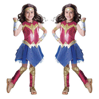 【現貨精選】兒童神奇女俠表演Cosplay服裝WonderWoman神力女超人衣服服飾親子