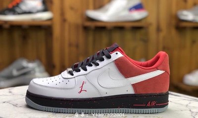 Nike Air Force 1 AF1 白紅 皮革 低幫 滑板鞋 488298-141 男鞋