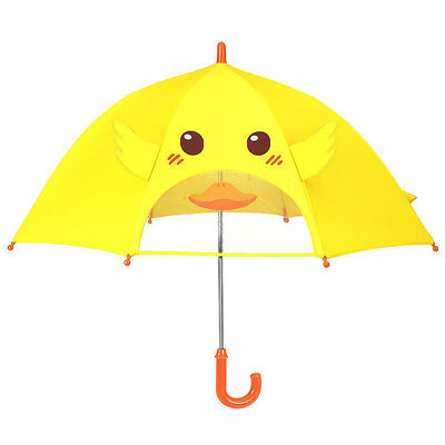 Uncledog兒童雨傘小黃鴨兒童傘小號透明窗小童男女童幼兒園寶寶傘