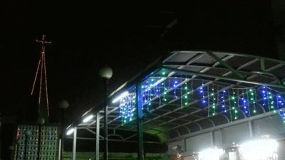 嘉義LED   感謝嘉義"博愛教會"採用3米100燈彩色灌膠防水冰條燈/聖誕燈/含防水控制器