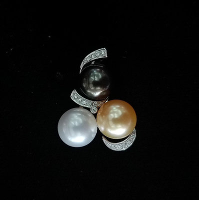 [正泰精品當舖] 南洋珠鑽墬 白18K金 出清特賣 流當品拍賣 非GIA 婚戒 訂婚 結婚 紅寶 藍寶 黃寶