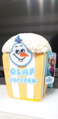 正版授權 迪士尼冰雪奇緣雪寶爆米花桶造型收納桶 olaf popcorn絨毛收納箱