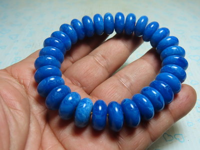 【優質家】高檔漂亮藍色琥珀蜜臘輪形造型手鍊(星期五超低價起標、價高得標、限量一件、標到賺到)可店到店